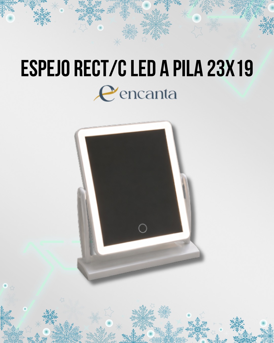Espejo Rectangular Con Led a Pila 23X19 EA41-25-10 886125