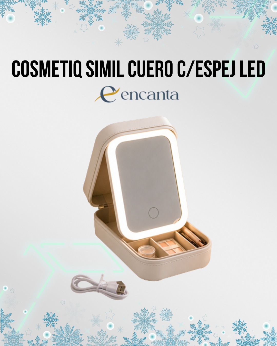 Cosmetiq Simil Cuero Espejo Led EA42-29-04 378004
