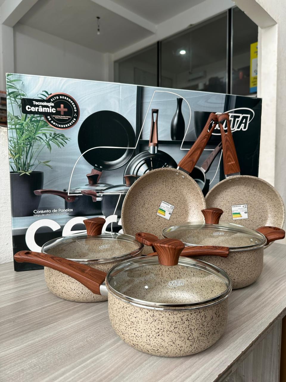 🍳 Juego de 5 piezas ceramica BLANCO