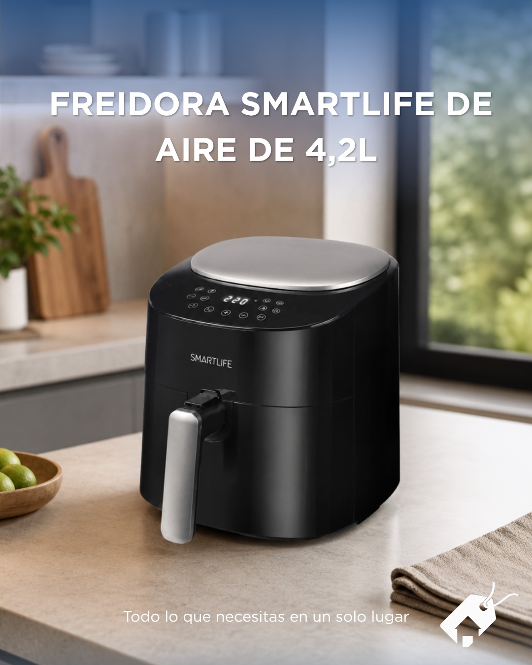 Freidora SMARTLIFE De Aire De 4 2L Digital SL-AF90001