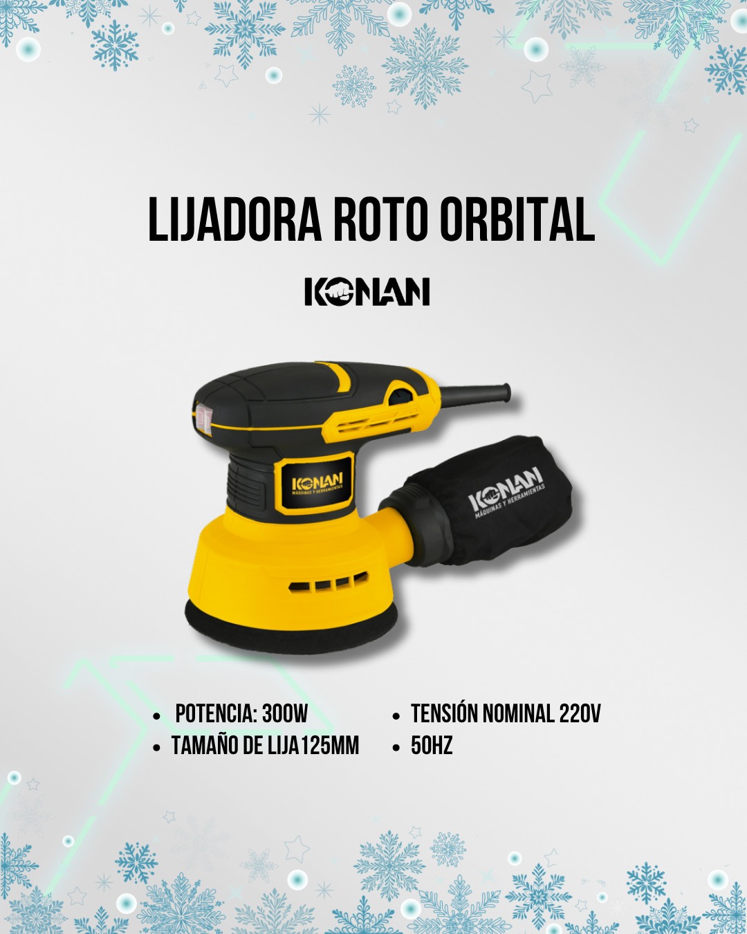 Lijadora Roto Orbital KONAN 300W IC06012765R KLRO300