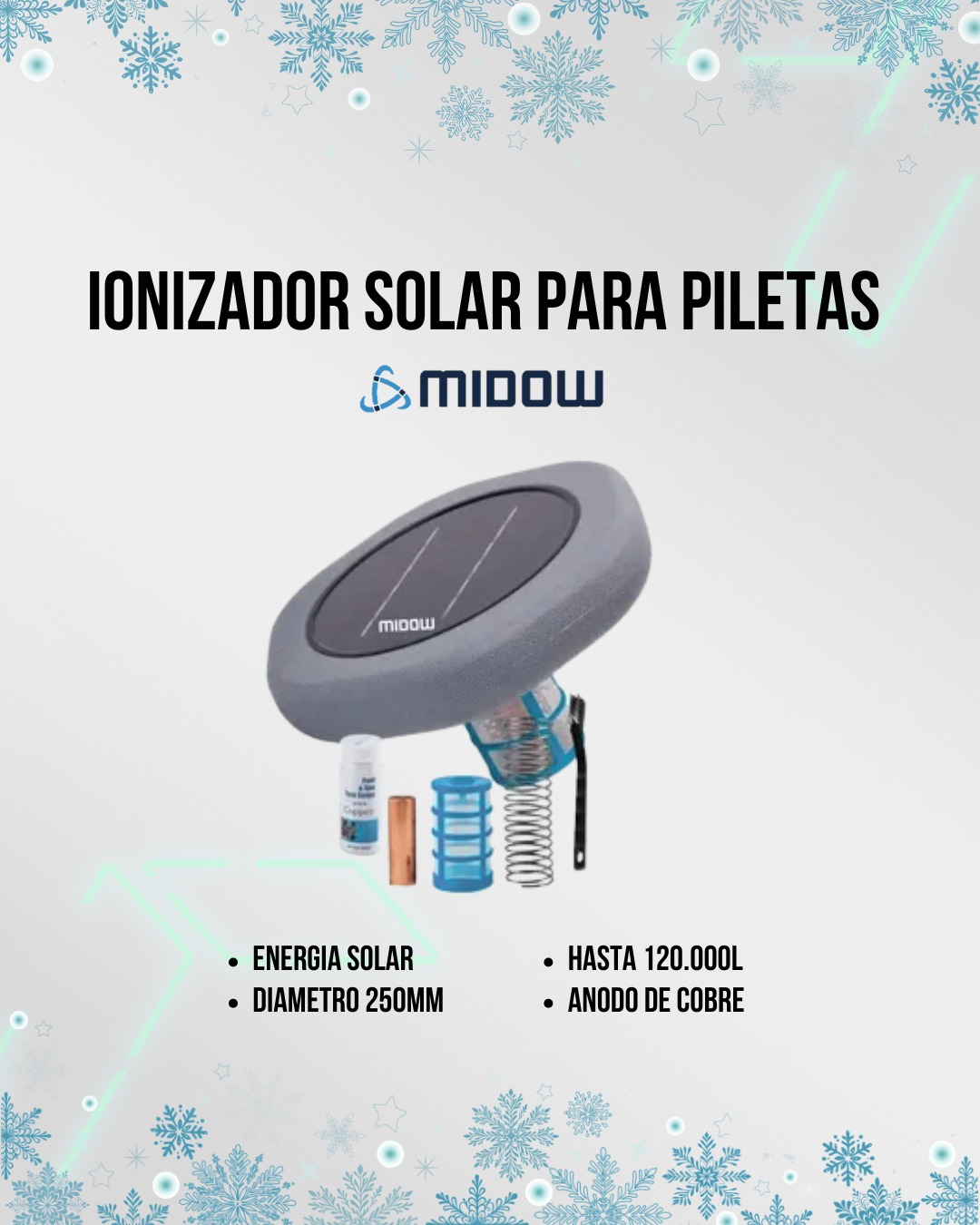 Ionizador Solar Midow 6V/2W IC06012769V MDWIOS