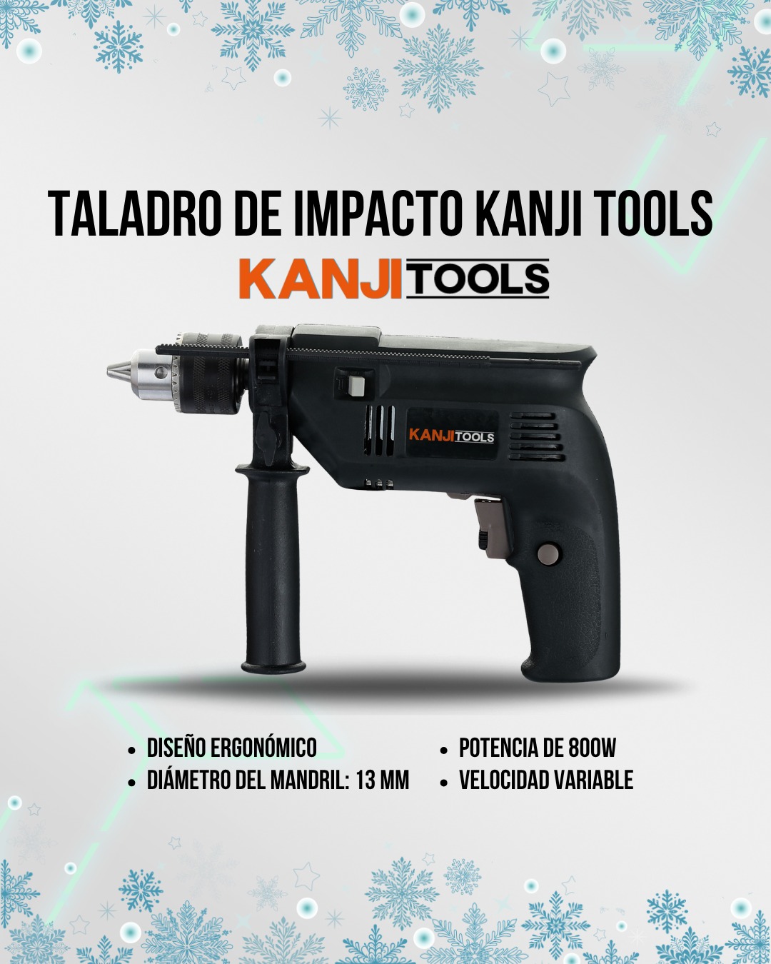Taladro de Impacto Kanji Tools 800W KJT-TP8002PB