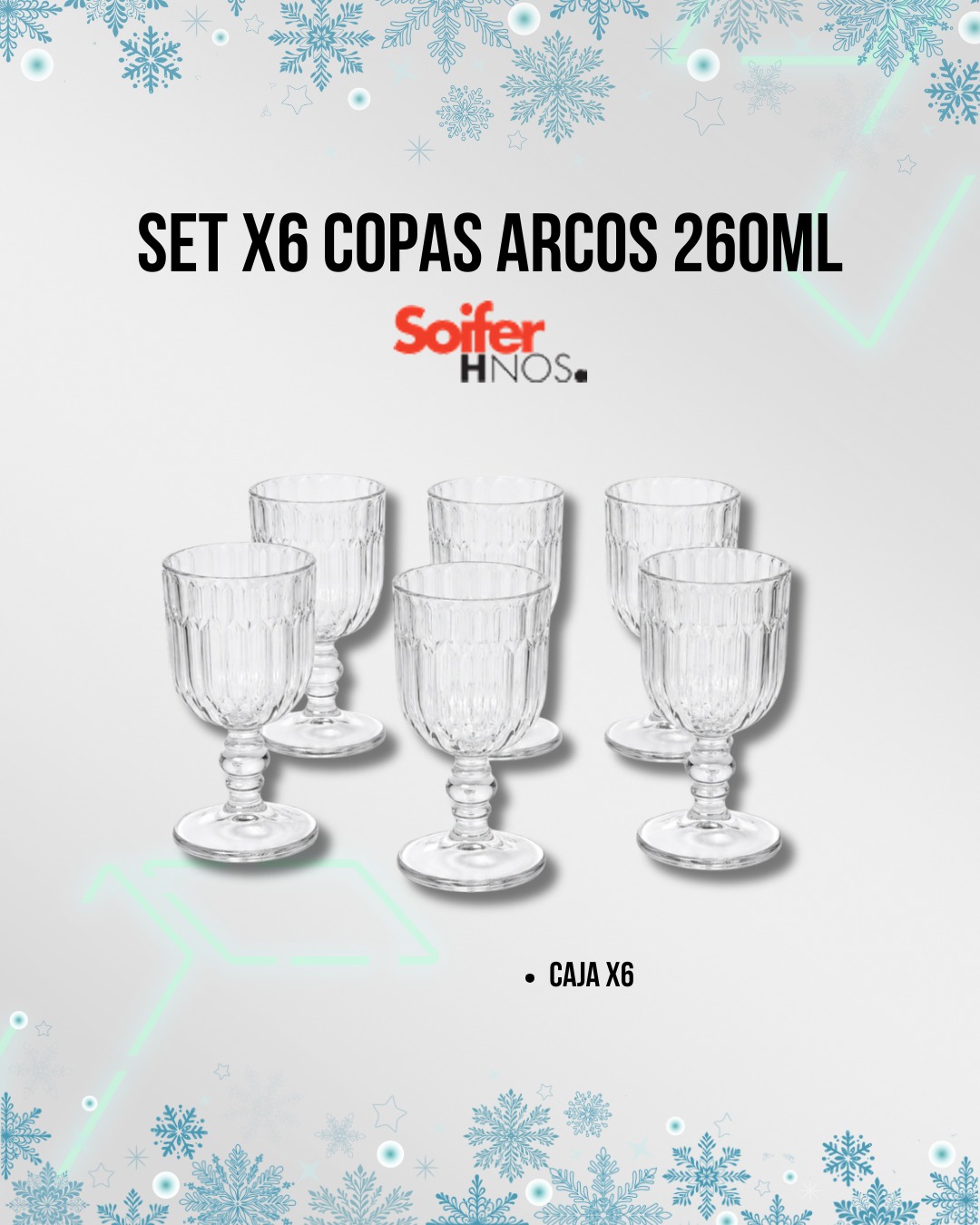 Set x6 Copas Lines