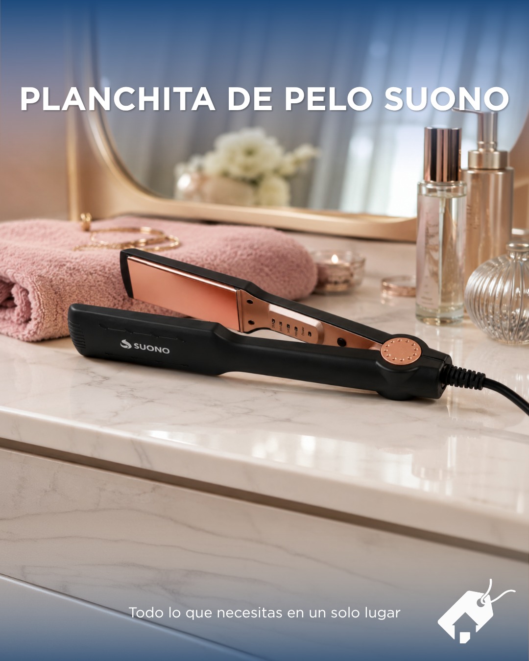 Planchita De Pelo Suono Snpe-1102 Revestimiento Ceramica Negro