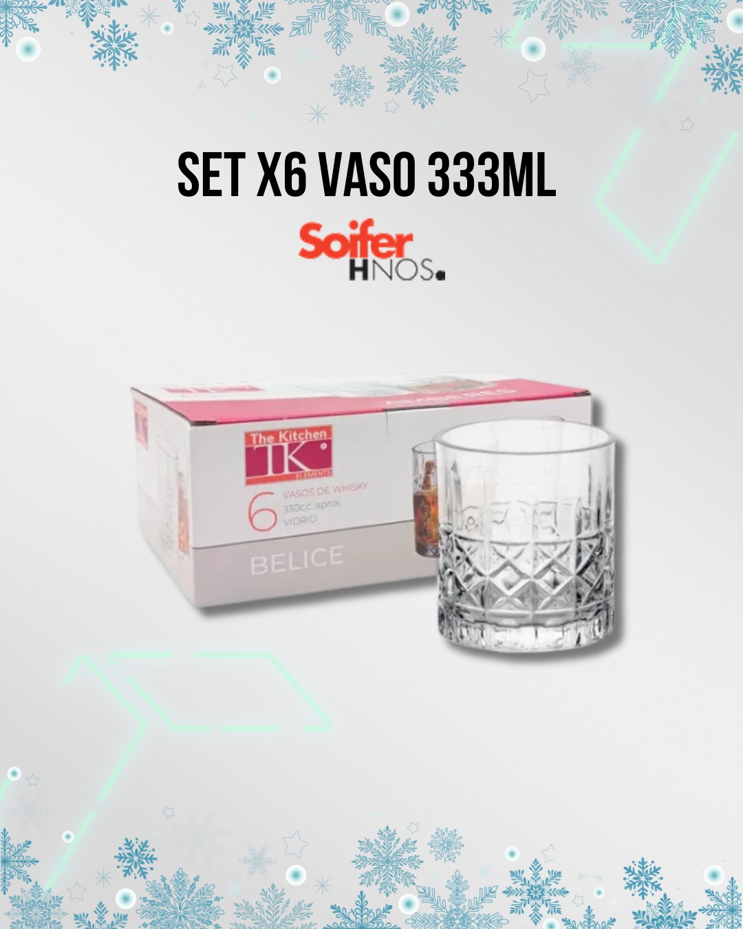 Set x6 vaso de whisky