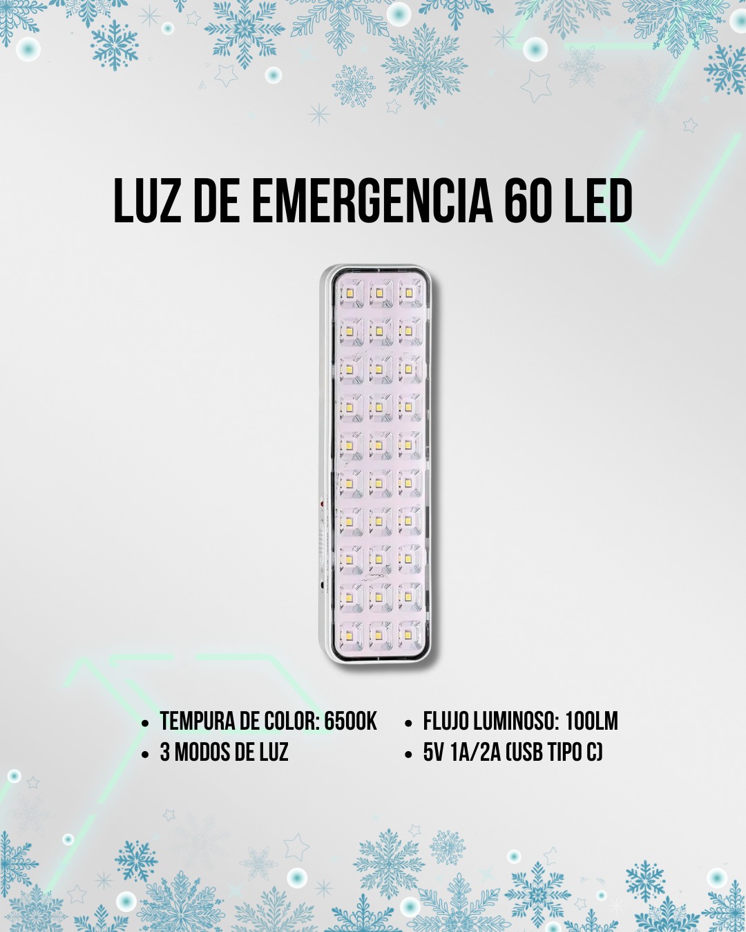 Luz de emergencia 60 led pequeña