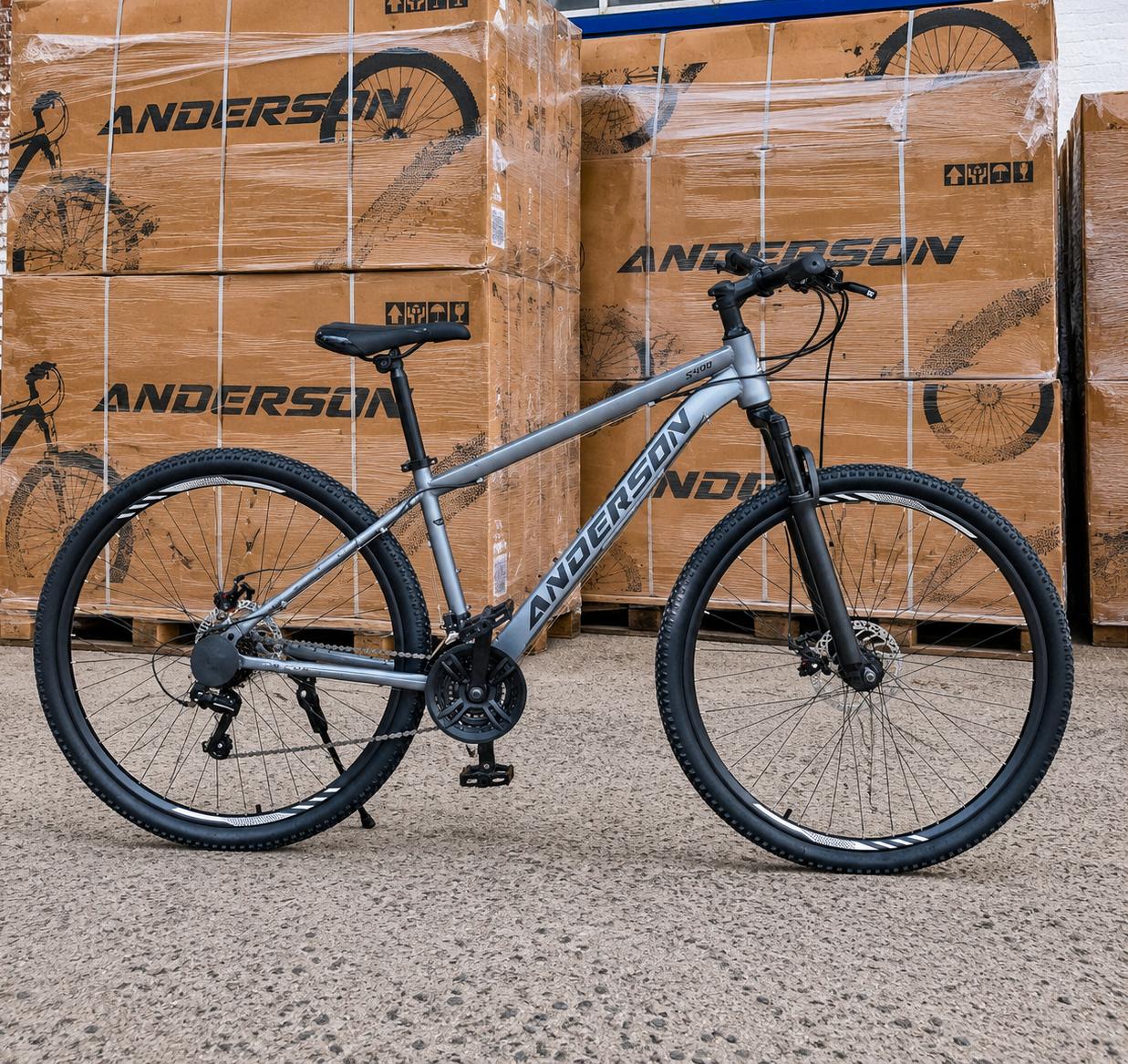 Bicicleta Anderson Acero S400 R29 Talle L Gris Negro Cod. 7700