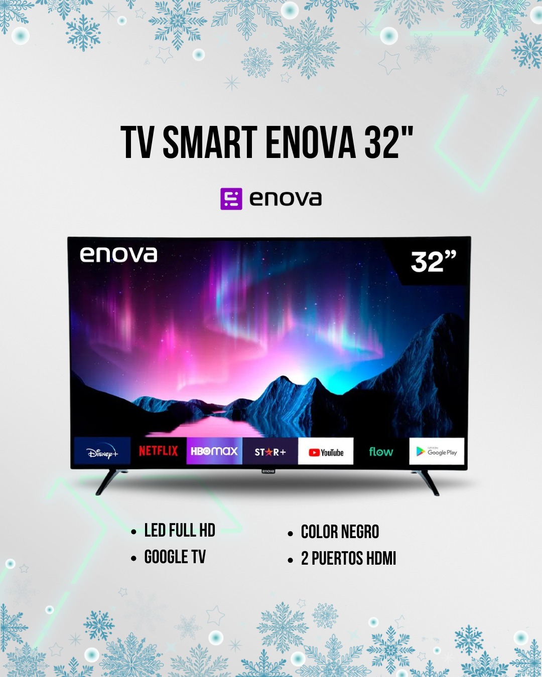 Smart Tv Enova 32 Pulgadas Led HD Google TV