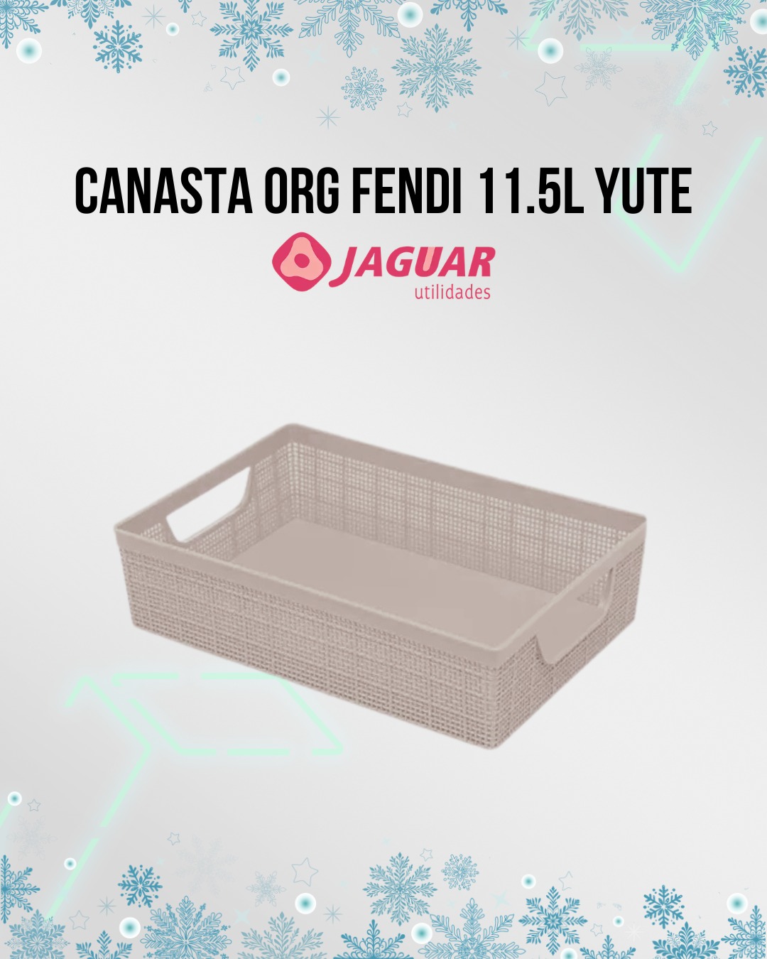 Canasta Organizadora 11.5l Yute Jaguar Fendi