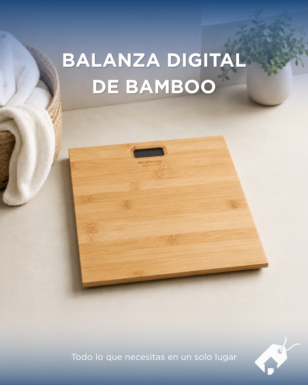 Balanza Digital P Persona - Plataforma De Bamboo – 150Kg