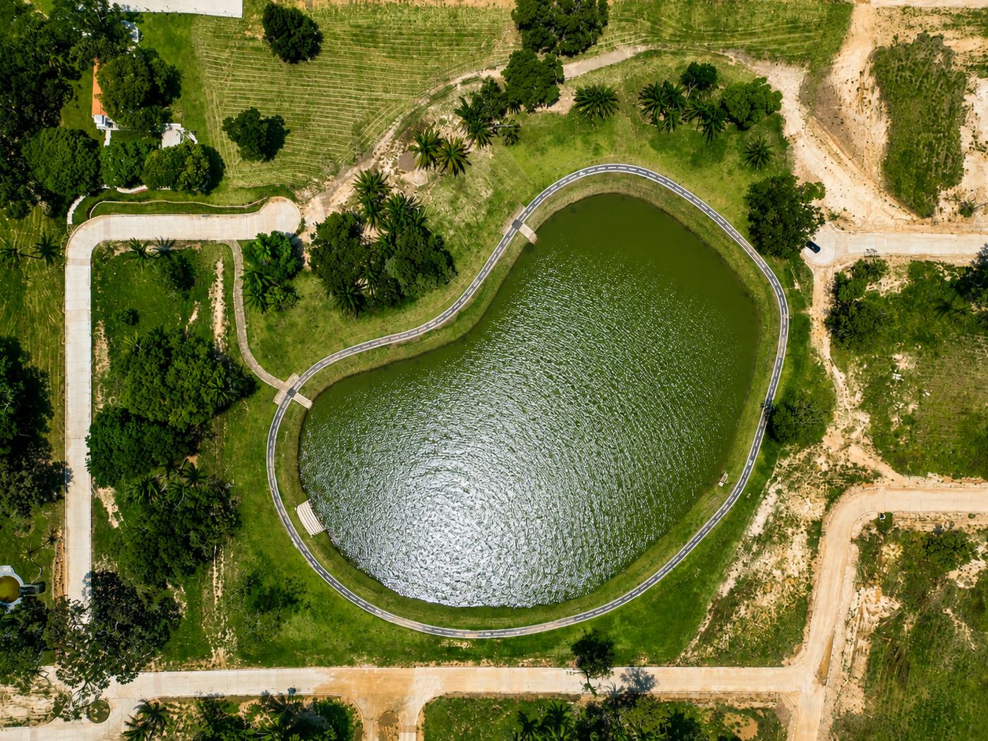 Laguna central, vista aérea