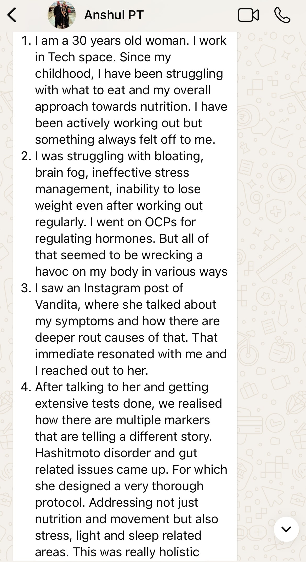Message from Anshul