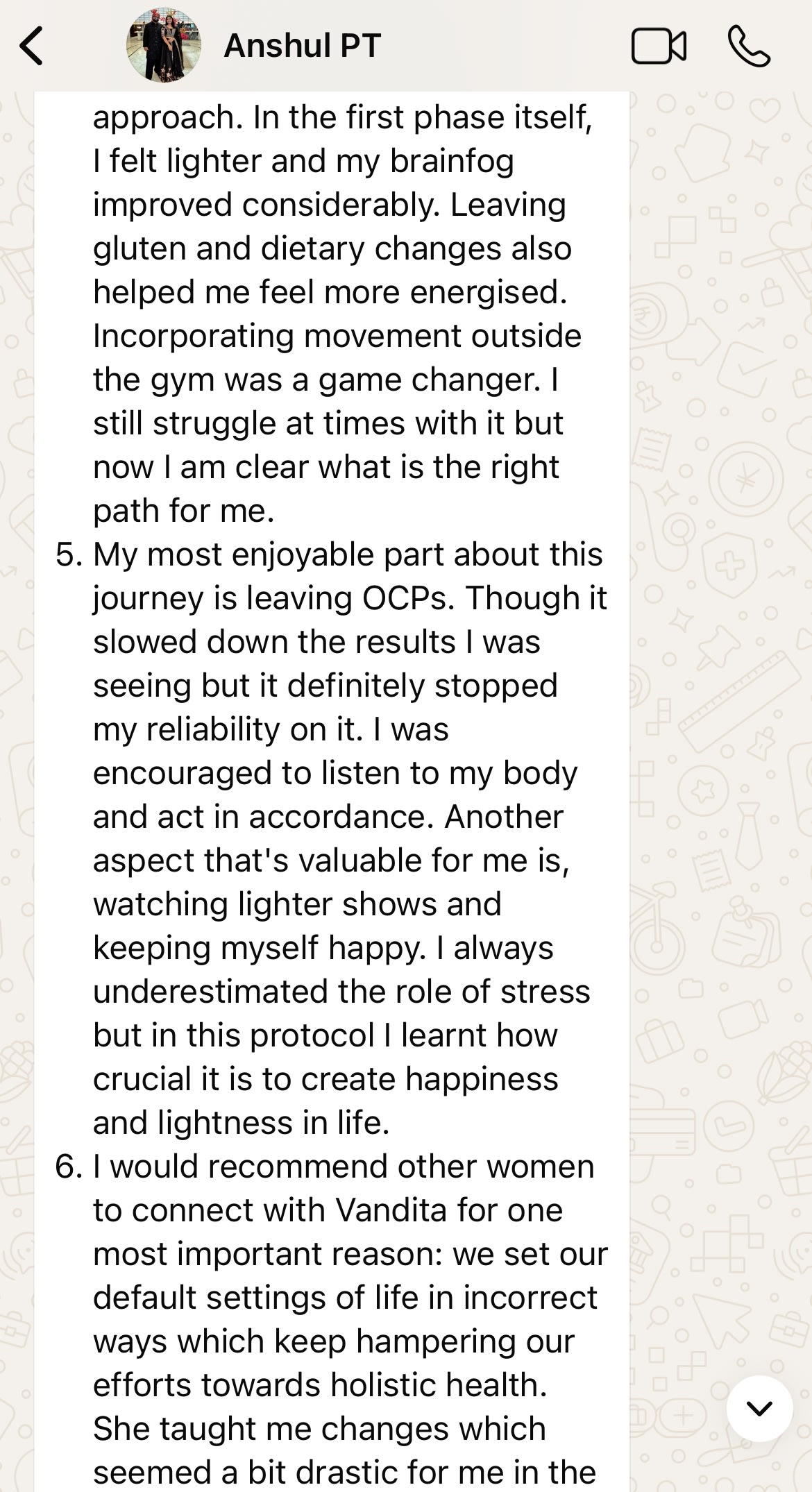 Message from Anshul