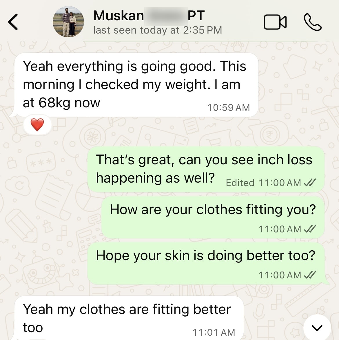 Message from Muskan