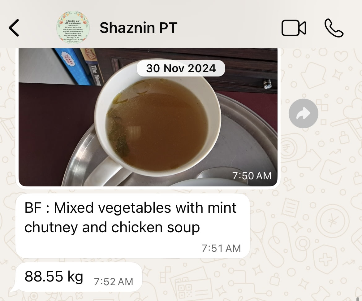 Shaznin after one month