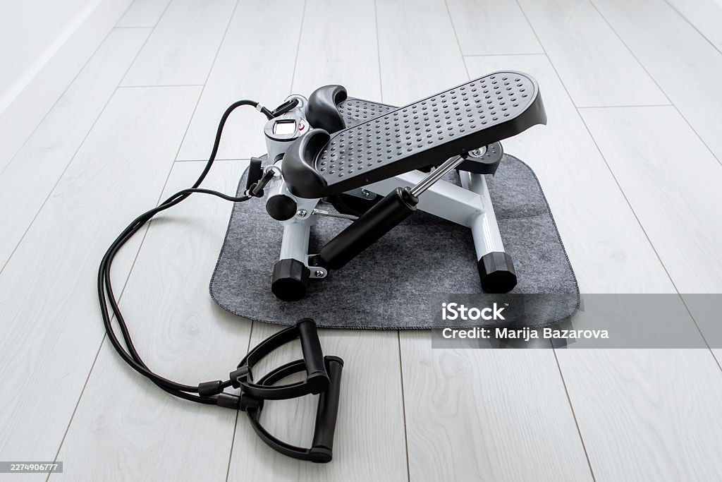 Niceday mini stair stepper with resistance bands for standing exercise
