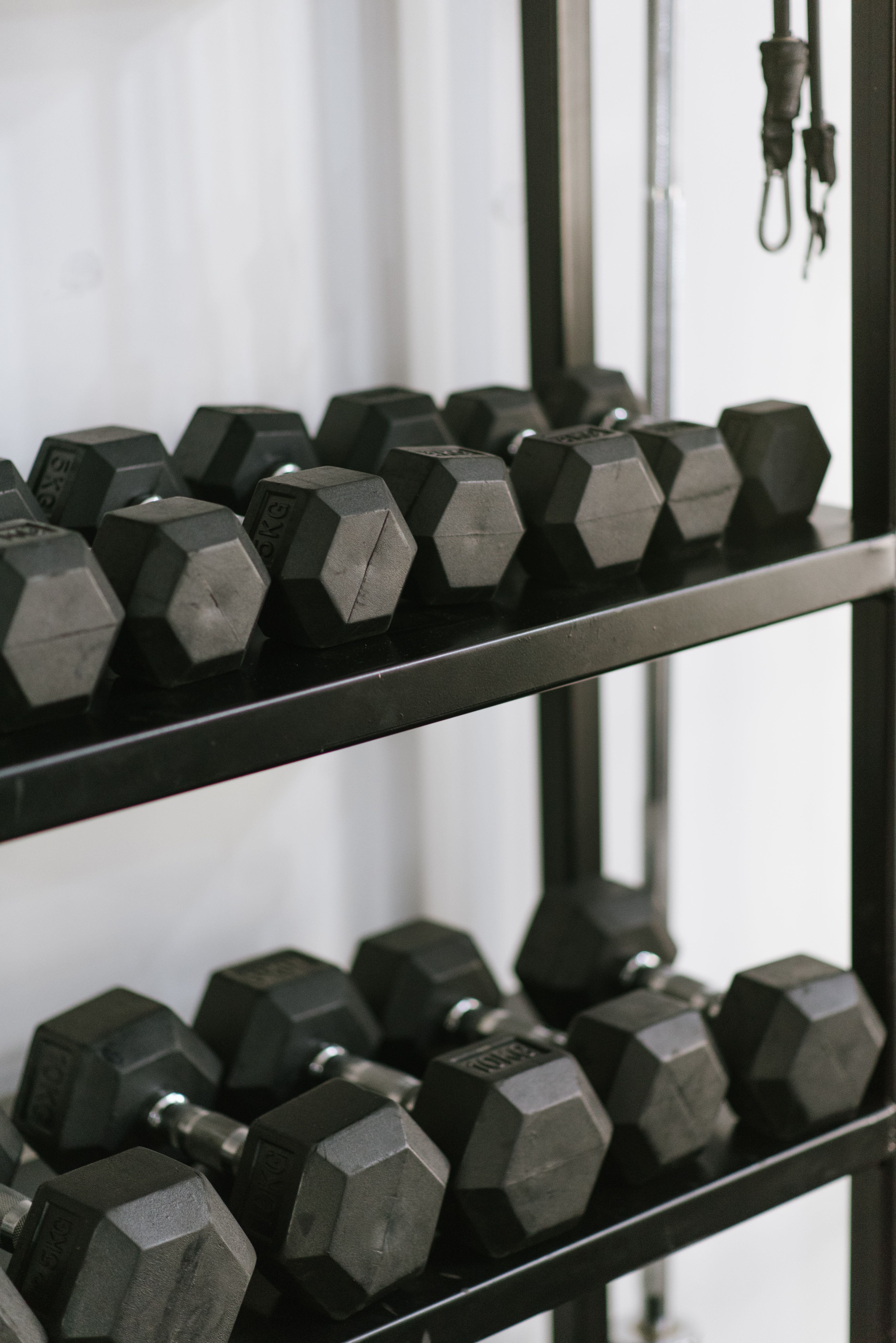 YASONIC three-tier rolling utility cart used to store small home workout accessories