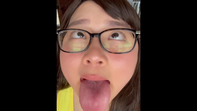 Asian Thai Girl Begging with her Tongue Out! | Ambii Ahegao - Pornhub.com