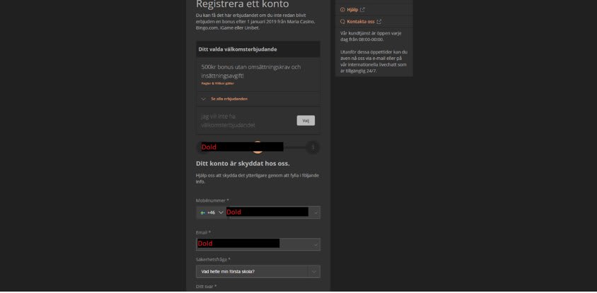 storspelare registrering