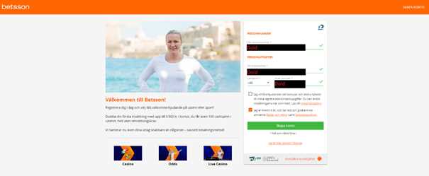 Betsson ny registrering