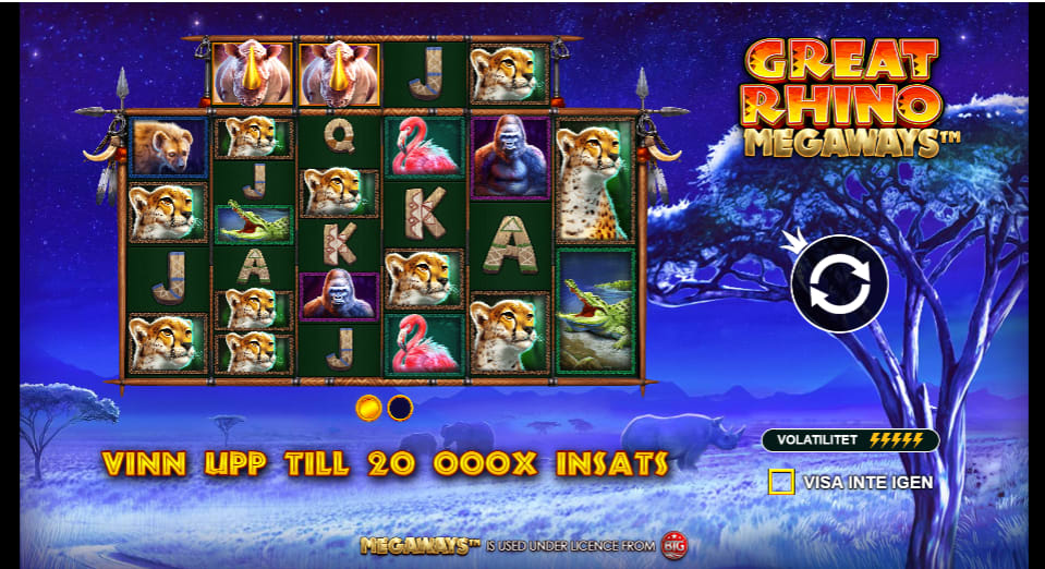 Great Rhino spelautomatntro