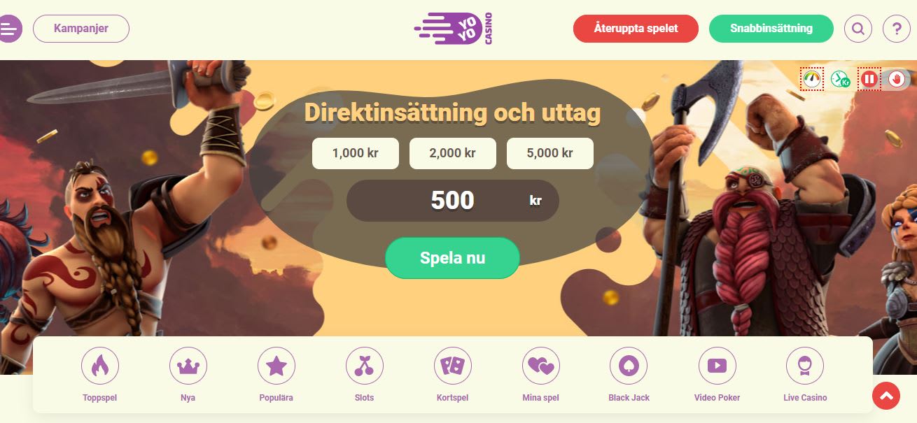 yoyo casino registrering