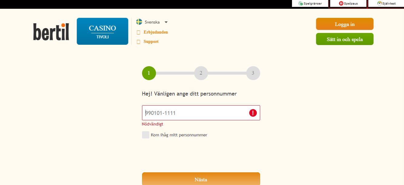 bertil casino speltest