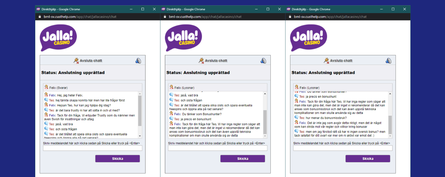 jalla casino livechatten