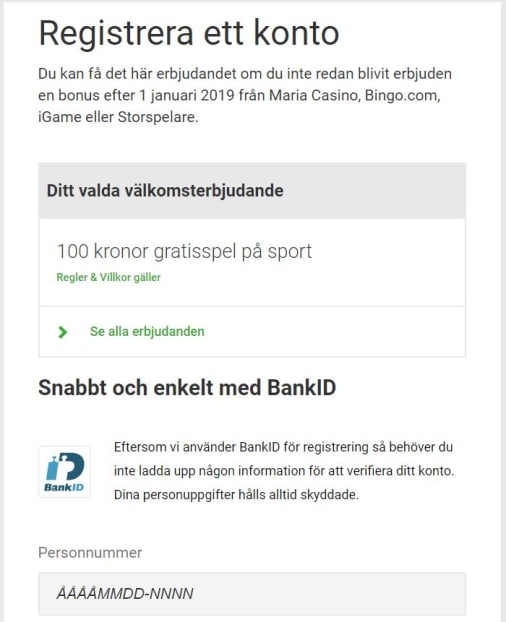 unibet registrering