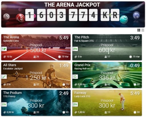 Bingospel hos Unibet 2021-03-03 – välj mellan sex olika bingorum