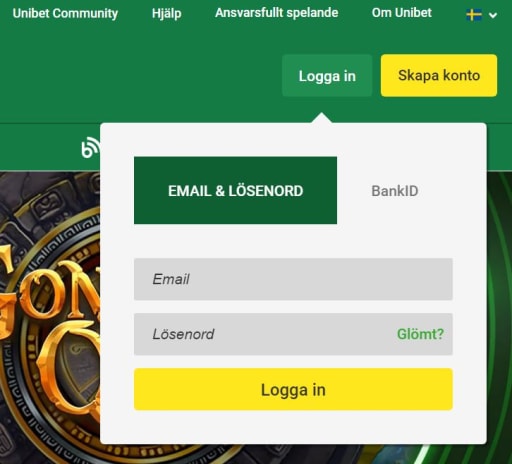 unibet inloggning