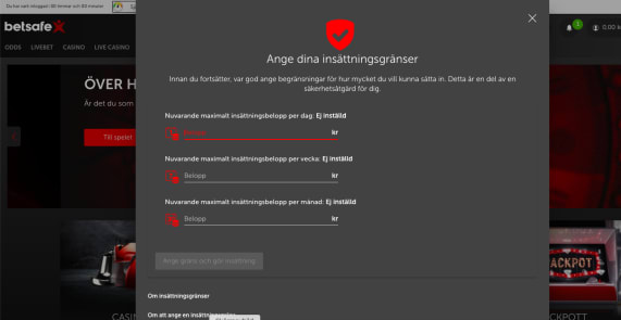 Betsafe casino Insättningen