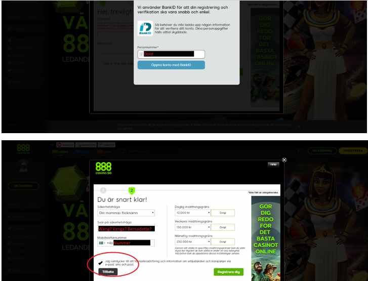 888 registrering