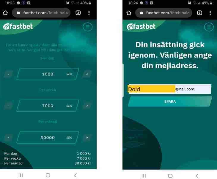 fastbet casino insättning