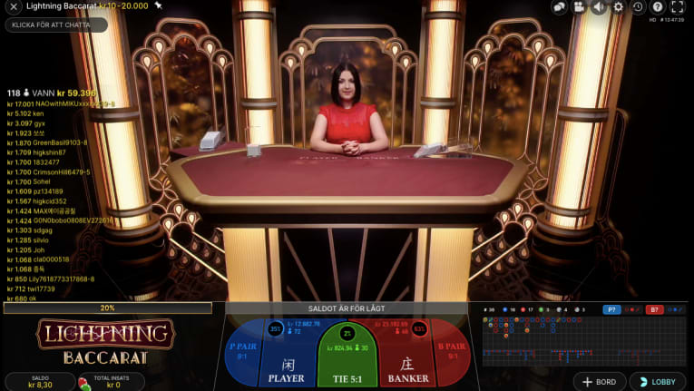 evolution gaming baccarat