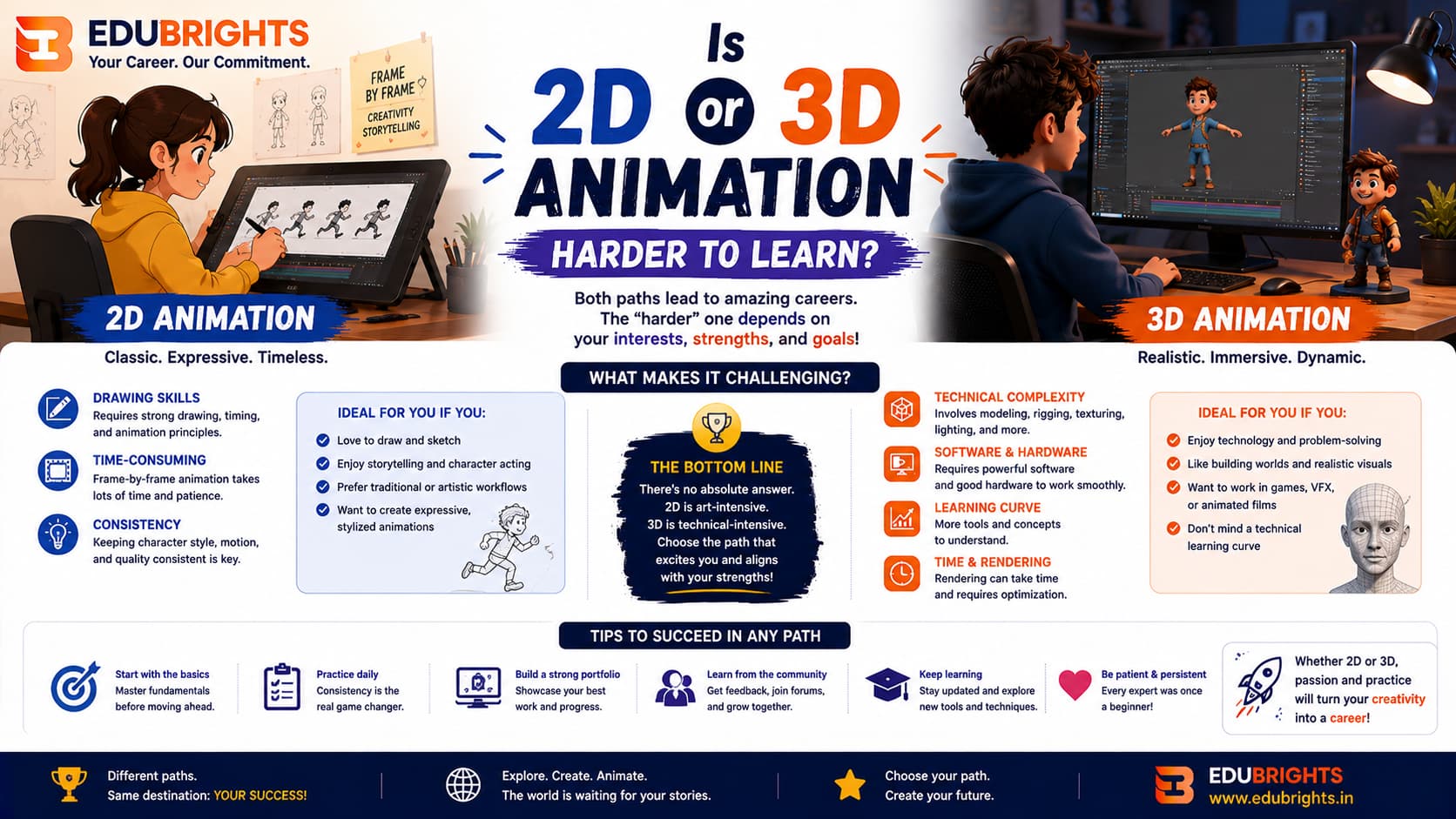 Is 2D or 3D animation harder to learn