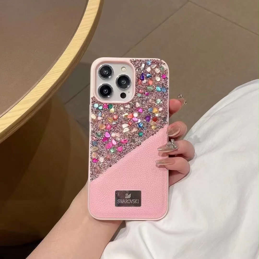 Luxury Crystal Leather Phone Case