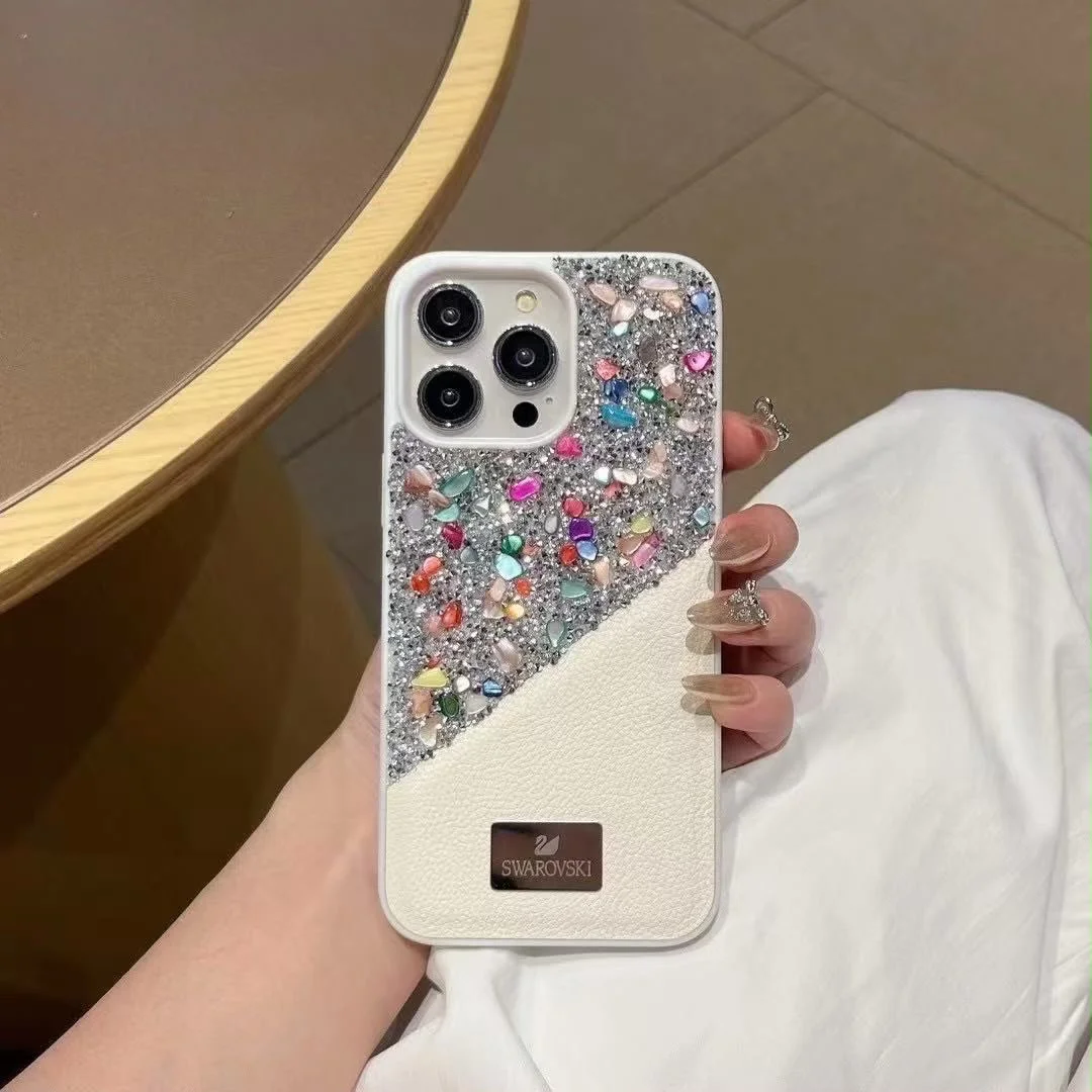 Luxury Crystal Leather Phone Case