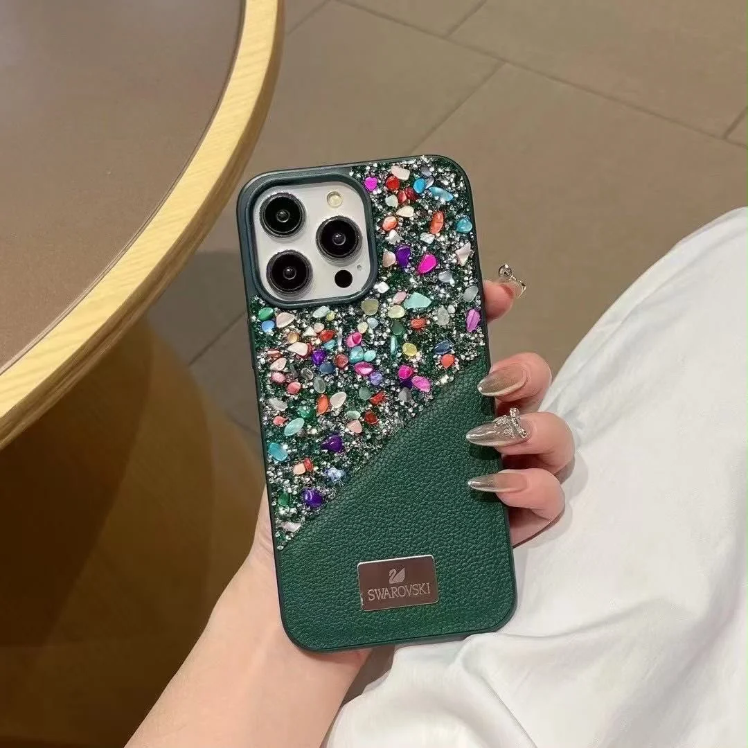 Luxury Crystal Leather Phone Case