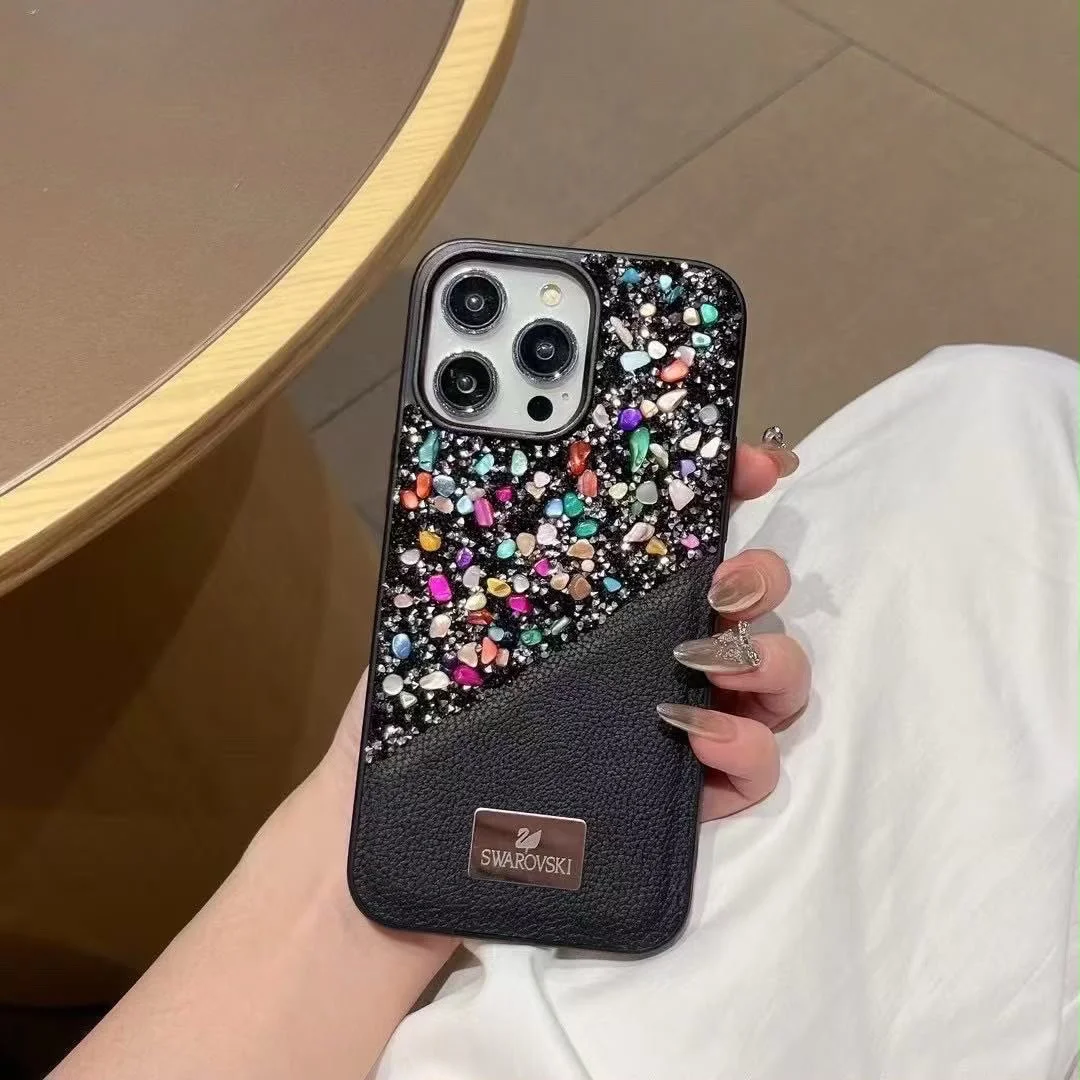 Luxury Crystal Leather Phone Case