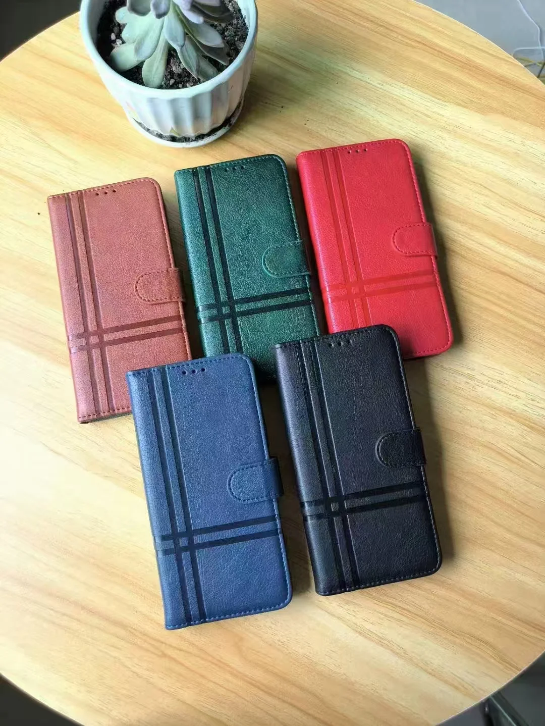 Premium Leather Flip Wallet Case