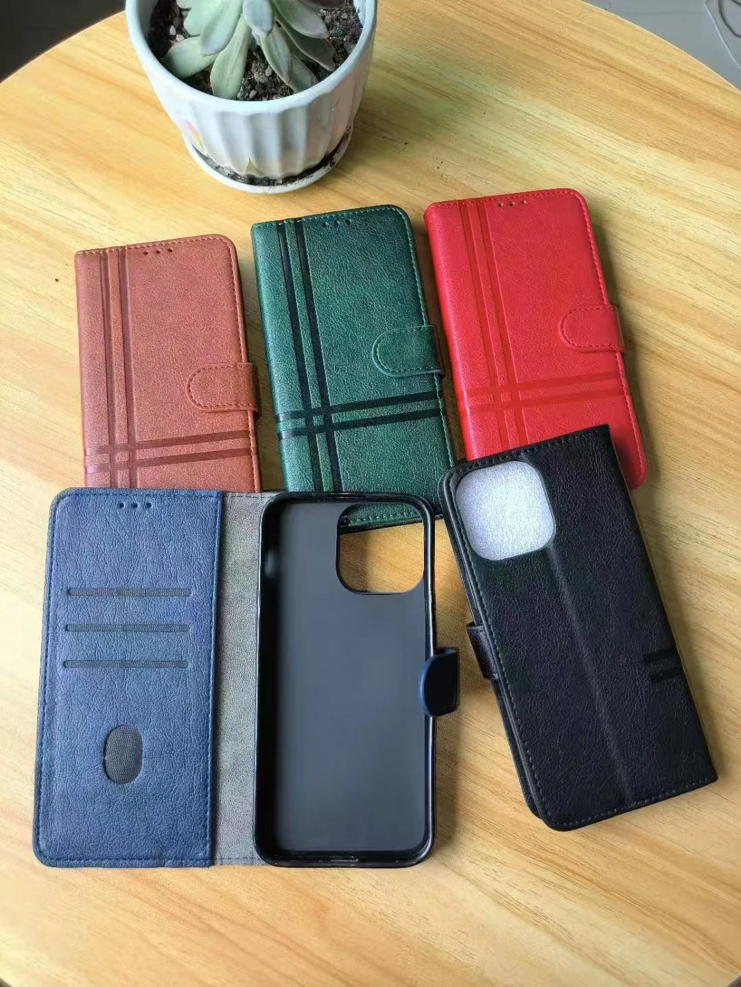 Premium Leather Flip Wallet Case