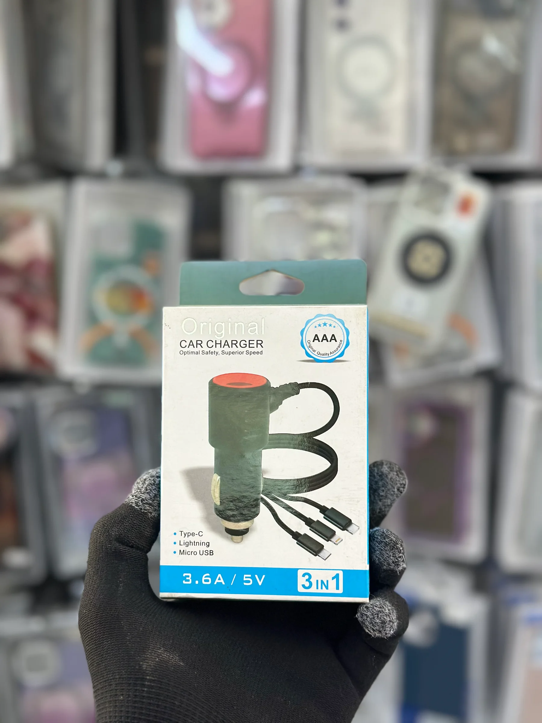 3-in-1 Fast Car Charger 3.6A