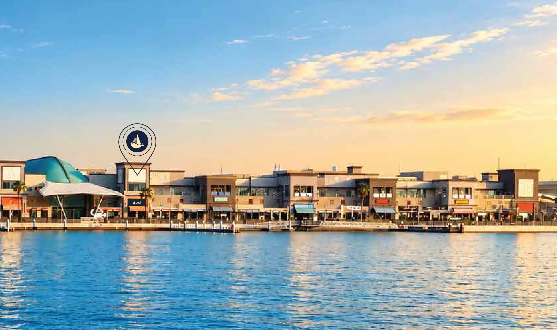 BOAT's location on the Waterfront Market promenade