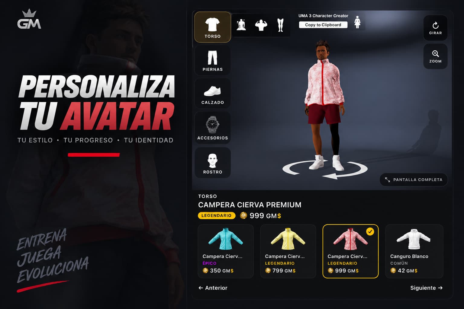 Personaliza tu avatar