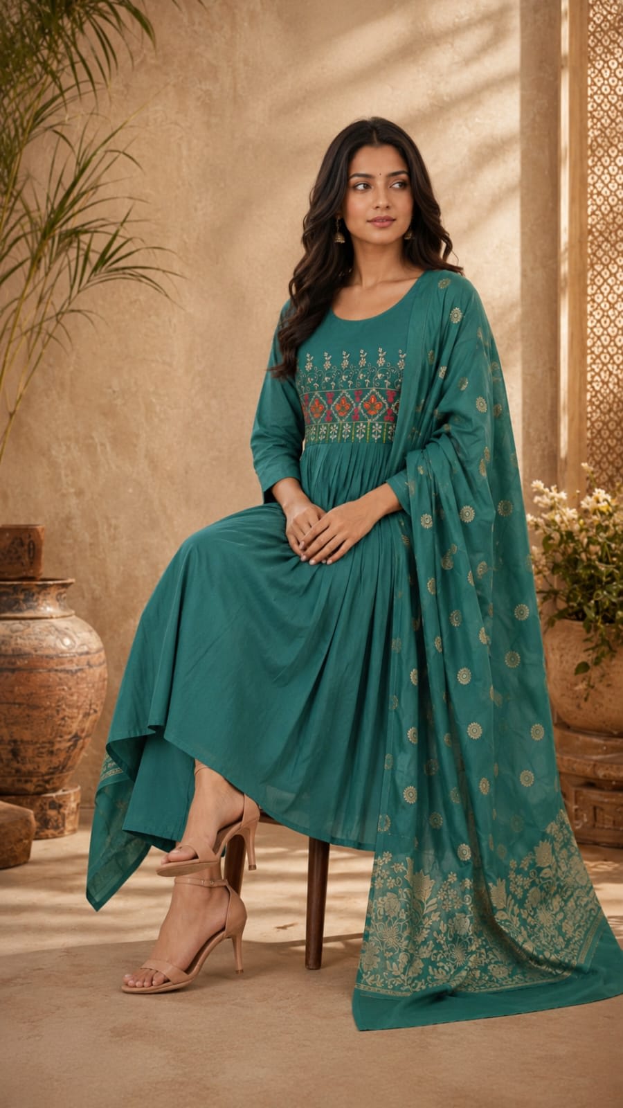 Embroidered-kurti Set thumbnail 3