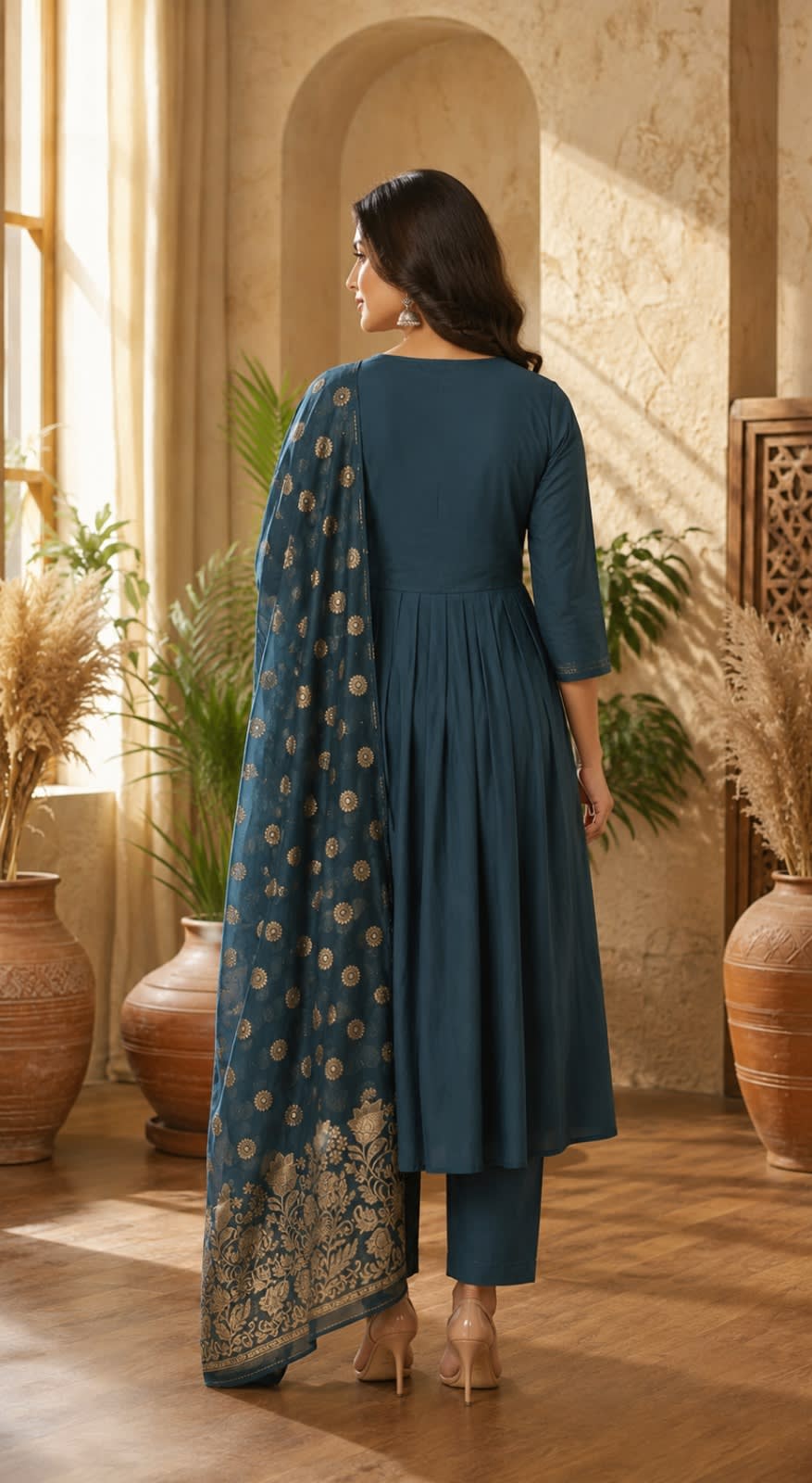 Floral Embroidered Kurti Set thumbnail 4