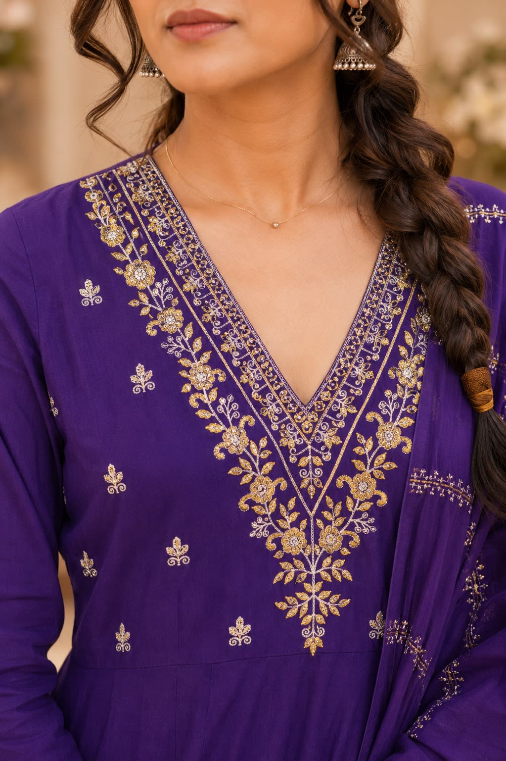 Embroidered Anarkali Kurti Set thumbnail 5