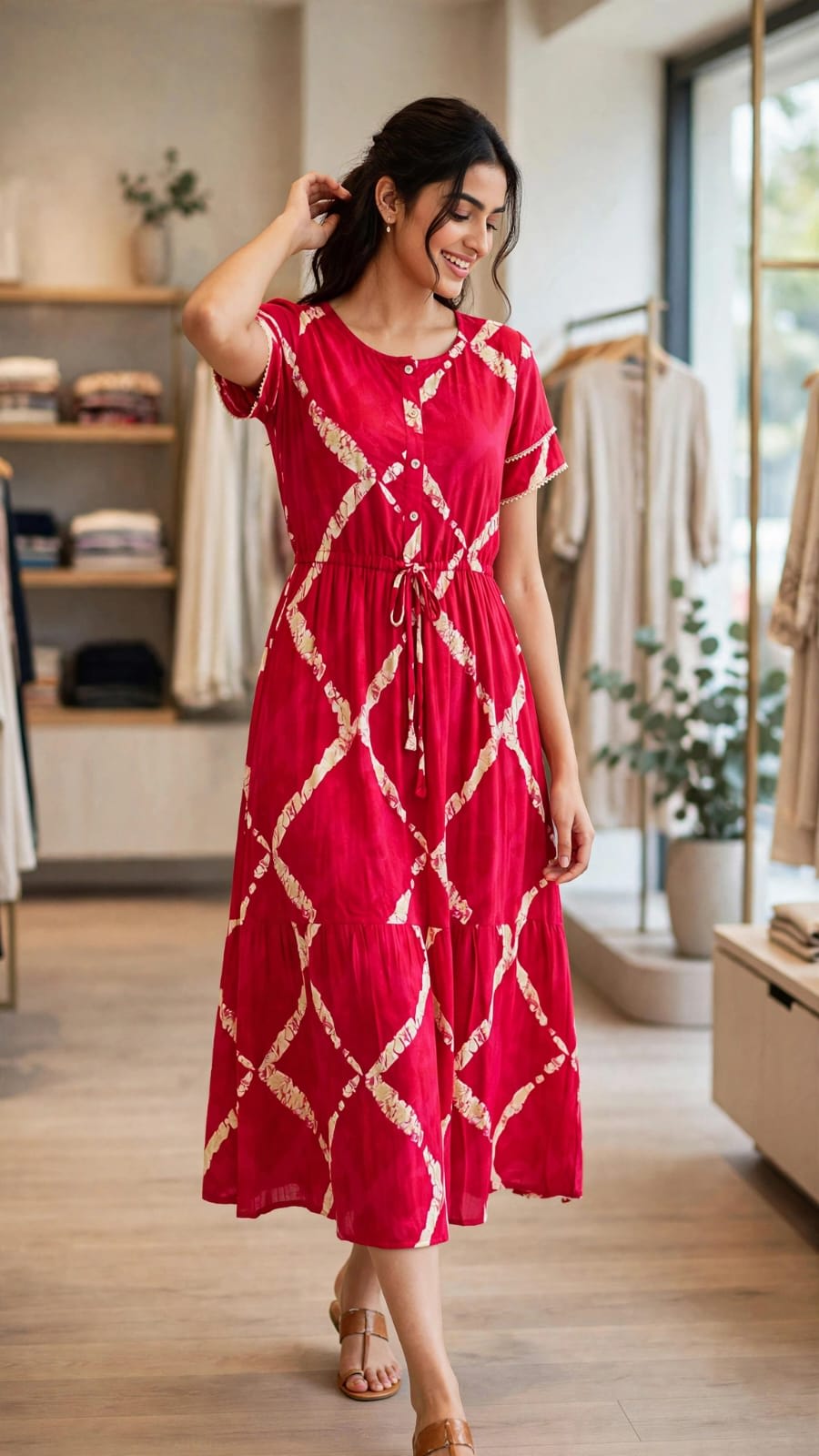 Cherry Blossom Printed Maxi Dress thumbnail 3